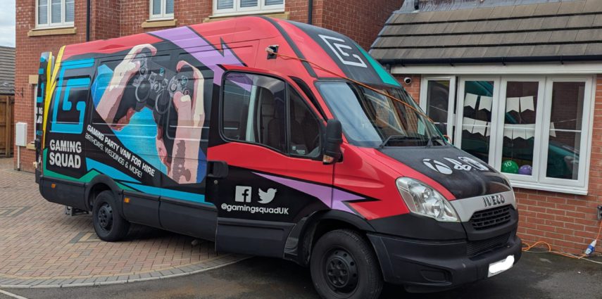 Gaming Squad van delivering parties to your doorstep